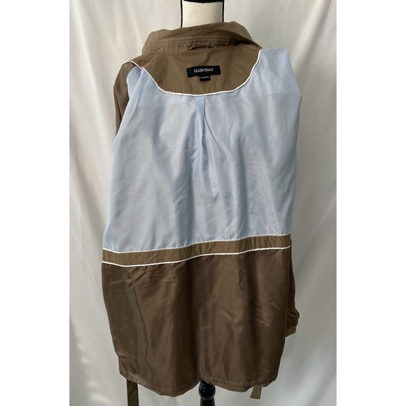 Ellen Tracy Lined and Belted Beige Over Coat/Trench - Picture 10 of 12